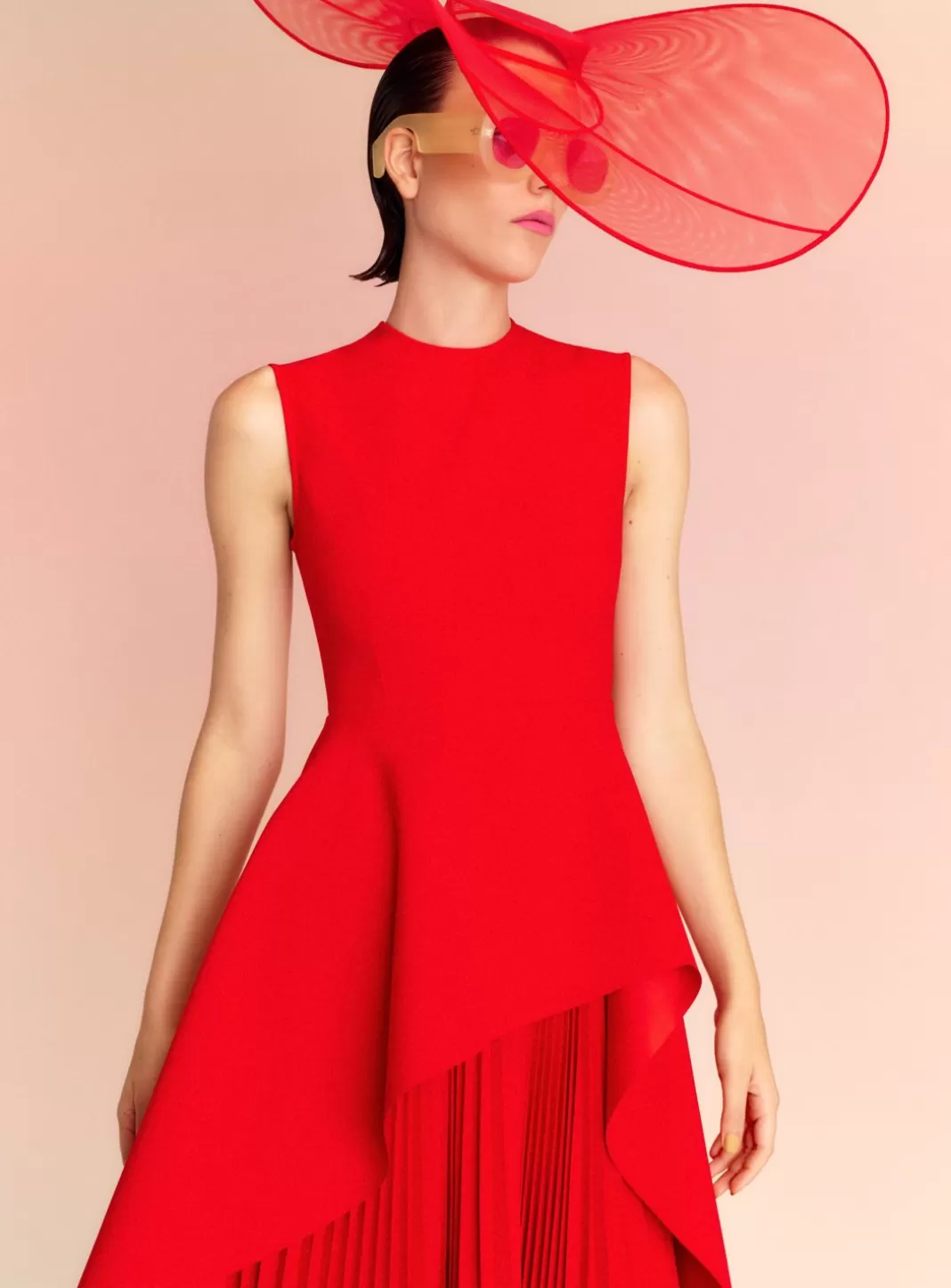 Solace London Dresses^The Severny Midi Dress In Red