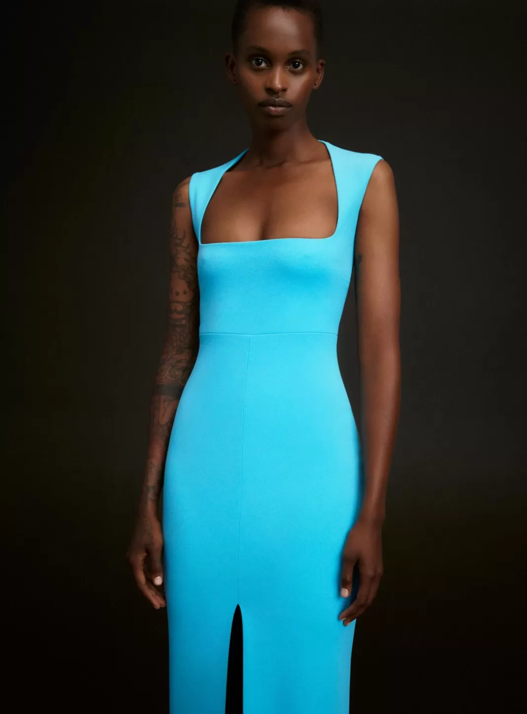 Solace London Dresses^The Sofia Maxi Dress In Blue