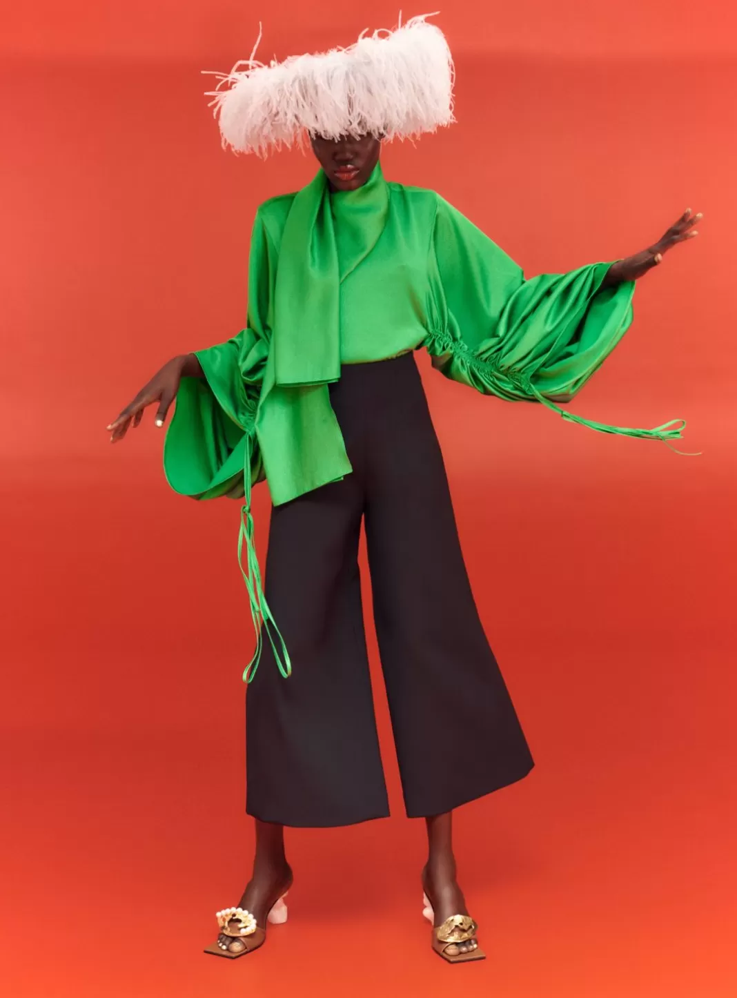 Solace London Modest^The Tala Top In Bright Green