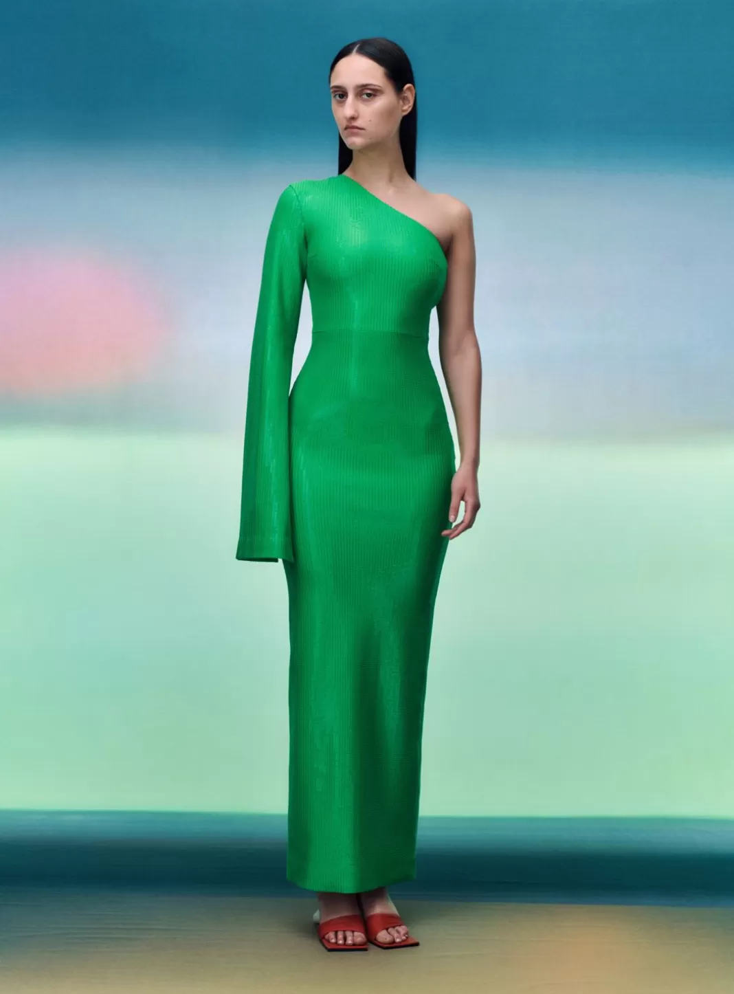 Solace London Dresses^The Valentina Maxi Dress In Bright Green