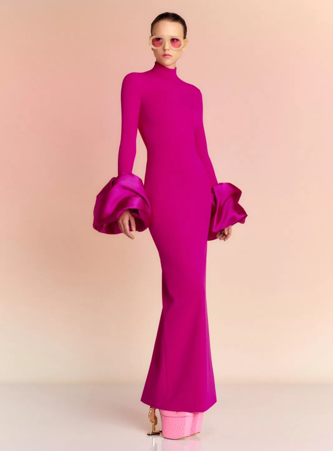 Solace London Dresses^The Viviana Maxi Dress In Fuchsia