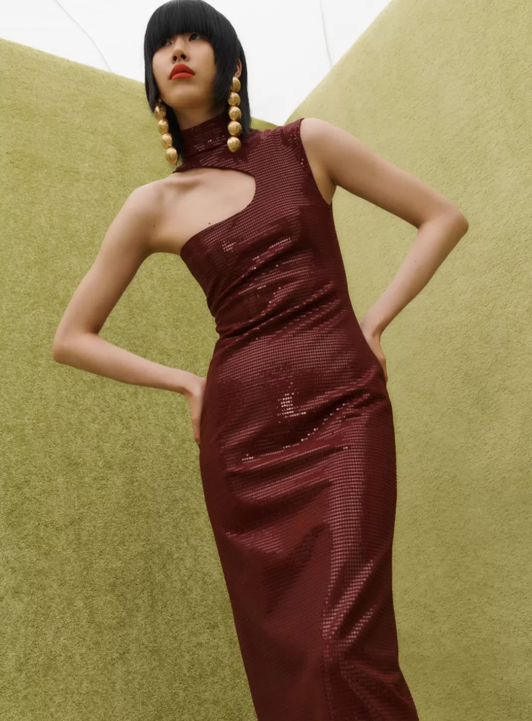 Solace London Dresses^The Yara Maxi Dress In Aubergine