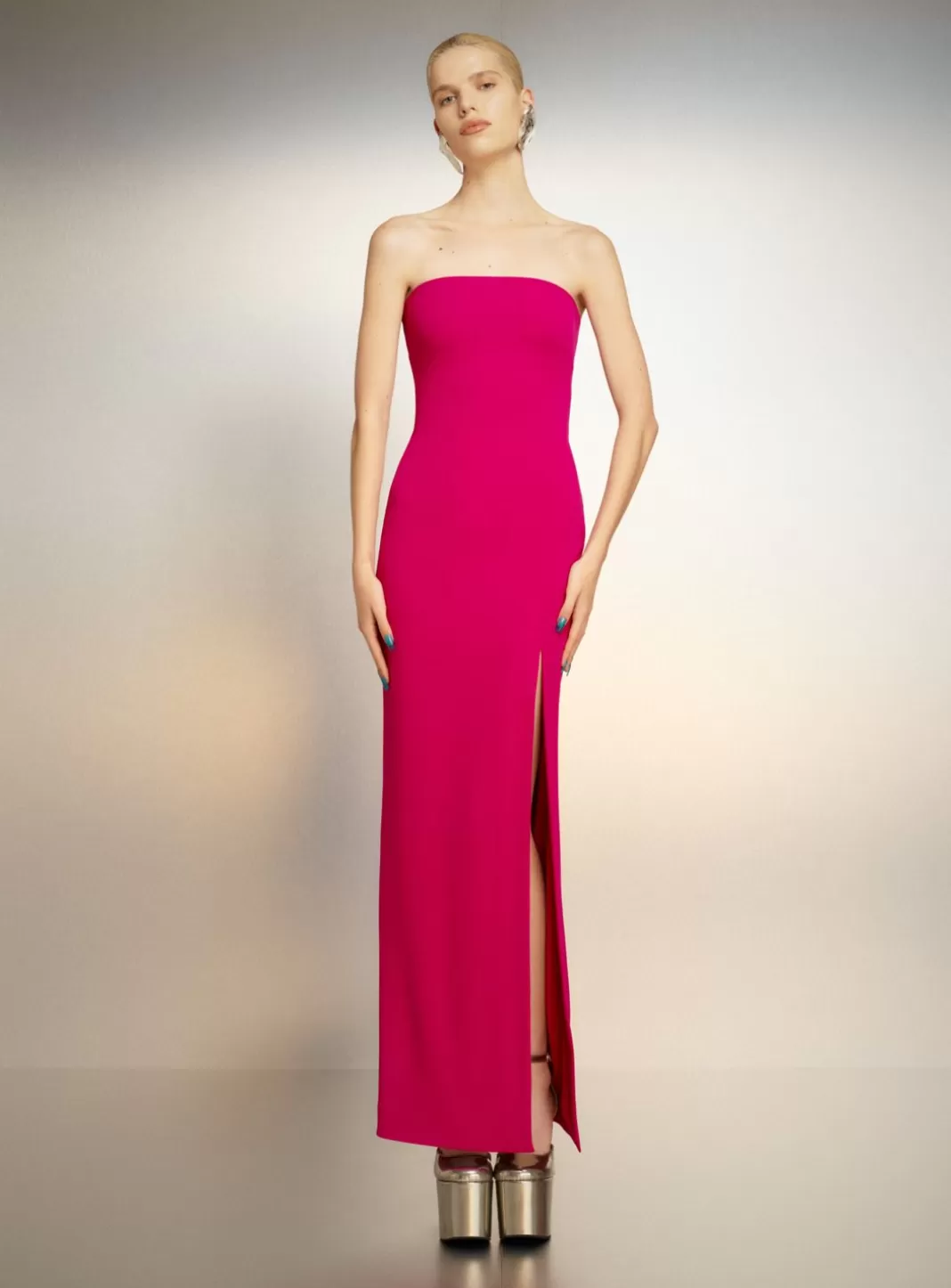 Solace London Dresses^The Zora Maxi Dress In Fuchsia