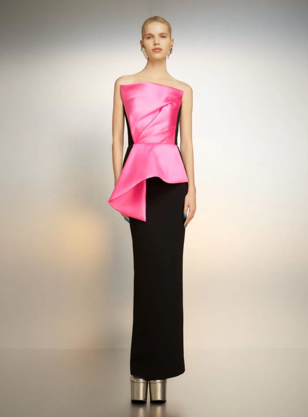 Solace London Dresses^The Zuri Maxi Dress In Pink And Black